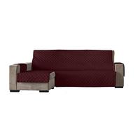 Estoralis Eden | Funda Chaise Longue Moderna | Tejido Acolchado Rojo | Chaisse Longue 240 cm Brazo Izquierdo Tamaño de Tela 240 x 255 cm (Ancho por Alto) | Protector para Todo Tipo de Sofás