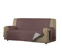 Estoralis Eden | Funda de Sofá Diseño Moderno | Tejido Acolchado Beige/Marrón | para Sofá de 2 Plazas | Tamaño de Tela 110 x 220 cm (Ancho por Alto) | Protector para Todo Tipo de Sofás