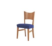 Estoralis Funda de Silla Elástica Berta | Diseño Moderno Azul | Tejido Elástico Protector de Asiento Ajustable (hasta 45x45 cm) | Compatible con Todo Tipo de Sillas