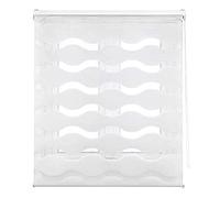 Estoralis JEOR | Estor Enrollable Noche y Dia Diseño Moderno | Doble Tejido | Color Blanco | 105 x 180 cm (Ancho/Alto) Tamaño Tela 102 x 175 cm | Estores para Ventanas y Puertas