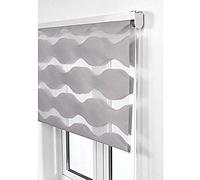 Estoralis JEOR | Estor Enrollable Noche y Dia Diseño Moderno | Doble Tejido | Color Gris | 105 x 180 cm (Ancho/Alto) Tamaño Tela 102 x 175 cm | Estores para Ventanas y Puertas