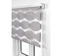 Estoralis JEOR | Estor Enrollable Noche y Dia Diseño Moderno | Doble Tejido | Color Gris | 125 x 180 cm (Ancho/Alto) Tamaño Tela 122 x 175 cm | Estores para Ventanas y Puertas