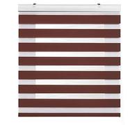 Estoralis Sansa | Estor Enrollable Noche y Dia Diseño Moderno | Doble Tejido | Color Marron | 105 x 255 cm (Ancho/Alto) Tamaño Tela 102 x 250 cm | Estores para Ventanas y Puertas