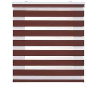 Estoralis - Shae - Estor Enrollable Doble Tejido, Noche y día, Marron, 125 x 175 cm