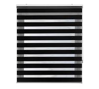 Estoralis - Shae - Estor Enrollable Doble Tejido, Noche y día, Negro, 170 x 250 cm