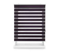 Estoralis - Shae - Estor Enrollable Doble Tejido, Noche y día, Violeta, 145 x 175 cm