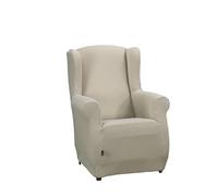 Estoralis Sumatra | Funda de Sillon Bielástica | Tejido Súper Elástico C/ 01 Crudo | para Sillon Orejero de 70 a 110 cm. | Protector de Calidad | Súper Ajustable