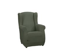 Estoralis Sumatra | Funda de Sillon Bielástica | Tejido Súper Elástico C/ 12 Verde Oscuro | para Sillon Orejero de 70 a 110 cm. | Protector de Calidad | Súper Ajustable