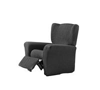 Estoralis Vega | Funda Sillon de Diseño Moderno | Tejido Elastico Gris | para Sillon Relax de 70 a 90 cm. | Protector de Sillon | Adaptable a Todo Tipo de Sillones