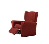 Estoralis Vega | Funda Sillon de Diseño Moderno | Tejido Elastico Rojo | para Sillon Relax (de 70 a 90 cm.) | Maxima Adaptabilidad a Todo Tipo de sofás