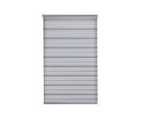 Estoralis VERAL| Estor Enrollable Noche y Dia Diseño Moderno | Sin Taladrar Doble Tejido | Gris | 80 x 150 cm (Ancho/Alto) Tamaño Tela 77 x 150 cm | Estores para Ventanas y Puertas