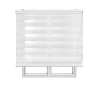 Estores Basic - Estor Noche y Día, estor enrollable doble capa para interior, Blanco, 60 x 180cm