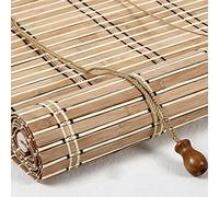 Estores de bambú Persiana enrollable de bambú de estilo retro Rollo bambú Ventanas natural Bamboo Blind para Ventana protector solar para ventanas y puertas Sombrilla,Personalizable (60 x 200 cm)