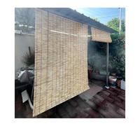 Estores de Bambú Tejidas a Mano Persianas Enrollables de CañA Cortina de Paja Natural Transpirable de La Privacidad(45" W x 48" L)