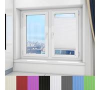 Estores de Papel Temporal 55 x 200 cm Protección Solar y Privacidad Estores Térmicos Blackout Accesorios Completos para Salón, Cocina, Blanco