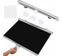 Estores Enrollables Blackout con Ventosa, Persianas Enrollables Parasol Retráctiles, Cortinas Opacas Sin Taladrar, Estor Enrollable De Ventanas, Persianas Térmicos Temporales para Cocina Baño Oficina