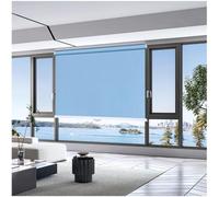Estores Enrollables Blackout Sin Taladrar, Persianas Enrollables Parasol, Estores Enrollables Térmicos para Ventanas, Cortinas Opacas, Persianas Temporales Privacidad,blue-145x160cm/57 * 63in