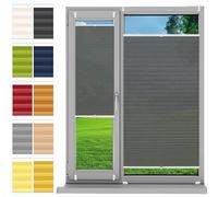 Estores Enrollables Estor Plisado Opaca 38 x 100 cm, Noche y Día, Translúcido y Oscurecido, Cortina Enrollable Plisado, Estores para Ventanas, para Ventanas, Puertas, Gris