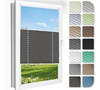 Estores enrollables Estor Plisado Opaca 45 x 65 cm, Noche y Día, translúcido y oscurecido, Persiana Enrollable Blackout, Estor para Ventana Opaco, para Ventanas, Puertas, Gris Claro