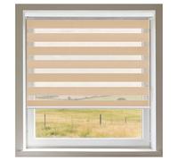 Estores Enrollables Noche y Día 100 x 195 cm Galería Metálica Panel Noche y Día Proteccion Solar para Ventanas Salon Dormitorio Cocina, marrón