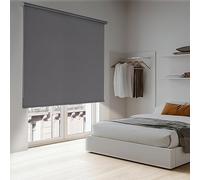 Estores enrollables Opacos con Tejido de Calidad. Estor Opaco Blackout Persiana Opaca Que aporta Oscuridad. Cortinas Dormitorio Opacas Novedad STORESDECO | Gris Oscuro 80 x 250 cm