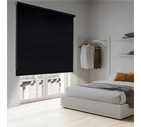 Estores enrollables Opacos con Tejido de Calidad. Estor Opaco Blackout Persiana Opaca Que aporta Oscuridad. Cortinas Dormitorio Opacas Novedad STORESDECO | Negro 120 x 250 cm