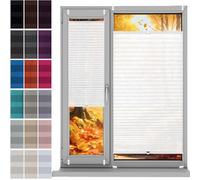 Estores Enrollables Persianas Enrollables 60 x 70 cm, sin Taladrar, Opaco, Deja Pasar La Luz, Estores Noche y Día Premium, Cortina de Oscurecimiento, para Ventanas, Puertas, Blanco