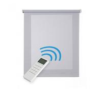 Estores enrollables screen estor motorizado automático con mando tejido técnico aislante térmico gris 200 x 250cm