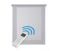 Estores Enrollables Screen Motorizados Pro 5% Traslúcido Premium Aislante Térmico Motor Batería y Mando Tubo 38 mm Alta Gama para Ventanas y Puertas STORESDECO Gris 200x250 cm