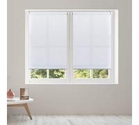 Estores Enrollables Traslúcidos Sin Taladrar Que Deja Pasar la luz Natural, Estor translúcido Fácil instalación sin Herramientas para Ventanas Color Blanco 150x180 cm (Ancho x Alto) STORESDECO