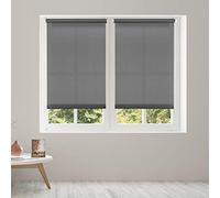 Estores Enrollables Traslúcidos Sin Taladrar Que Deja Pasar la luz Natural, Estor translúcido Fácil instalación sin Herramientas para Ventanas Color Gris 120x180 cm (Ancho x Alto) STORESDECO