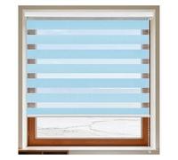 Estores Noche y Día Premium 100 x 195 cm con Cadena Persianas Enrollables Interior para Ventana Translúcido y Oscurecido para Ventanas Sala para Niños Sala Comedor, Azul