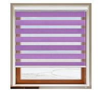 Estores Noche y Día Premium 100 x 195 cm con Cadena Persianas Enrollables Interior para Ventana Translúcido y Oscurecido para Ventanas Sala para Niños Sala Comedor, Morado