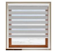 Estores Noche y Día Premium 100 x 195 cm con Cadena Persianas Enrollables Interior para Ventana Translúcido y Oscurecido para Ventanas Sala para Niños Sala Comedor, Gris Oscuro