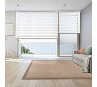 Estores Noche y Día Premium con galería y cadeneta en Aluminio de Máxima Calidad para Ventanas y Puertas, Estores enrollables de Alta Gama Blanco Top 100x250cm (Ancho x Alto) STORESDECO