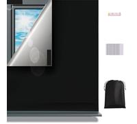 Estores Opacos sin Taladrar, 200x150cm Tela Opaca para Ventanas Estores Adhesivos Cortinas Opacas para Dormitorio, Cortinas de Velcro Adhesivo para Cortadas A Cualquier Tamaño Cortinas