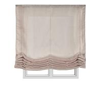Estores Plegables Visillo básico Transparente sin Varillas Estor Plegable Textil translucido en Interior Ventanas Cortinas Paqueto Persianas Romanas STORESDECO Beige 120 x 175 cm