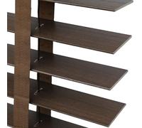 Estores Venecianos de Madera, Lamas de 5cm, Persianas a Medida 60 80 100 120 140 160 180 200 cm para Dormitorio y Salón, Aislamiento Térmico y Madera Falsa para Privacidad(Black Walnut)