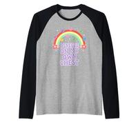 ESTORNUDO EN MI Propio Pecho Divertido Arco Iris de Humor para Adultos Camiseta Manga Raglan