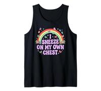 ESTORNUDO EN MI Propio Pecho Divertido Arco Iris de Humor para Adultos Camiseta sin Mangas