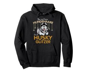 Estos no Son pelos de Perro Que es Husky Glitter Sudadera con Capucha
