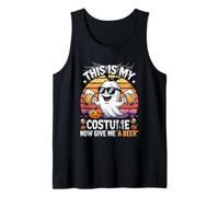 Estos Son mis Disfraces de Halloween Ahora me Dan un Borracho de Fantasmas de Cerveza Camiseta sin Mangas