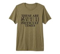 Estos Son Tiempos DIFÍCILES Funny Music Teacher Musician Meme Camiseta Premium