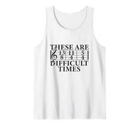 Estos Son Tiempos DIFÍCILES Funny Music Teacher Musician Meme Camiseta sin Mangas