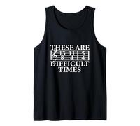 Estos Son Tiempos DIFÍCILES Funny Music Teacher Musician Meme Camiseta sin Mangas