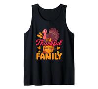 Estoy Agradecido por el Divertido peregrino del Pavo de Acción de Gracias de mi Familia Camiseta sin Mangas
