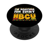 Estoy apoyando a Cada HBCU - Black History African Pride PopSockets PopGrip Adhesivo