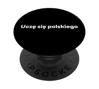 Estoy aprendiendo Polaco. Palabra polaca Divertida PopSockets PopGrip Adhesivo