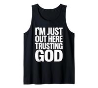 Estoy aquí confiando en Dios audaz Camiseta sin Mangas