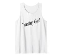 Estoy aquí confiando en Dios Tipografía Camiseta sin Mangas